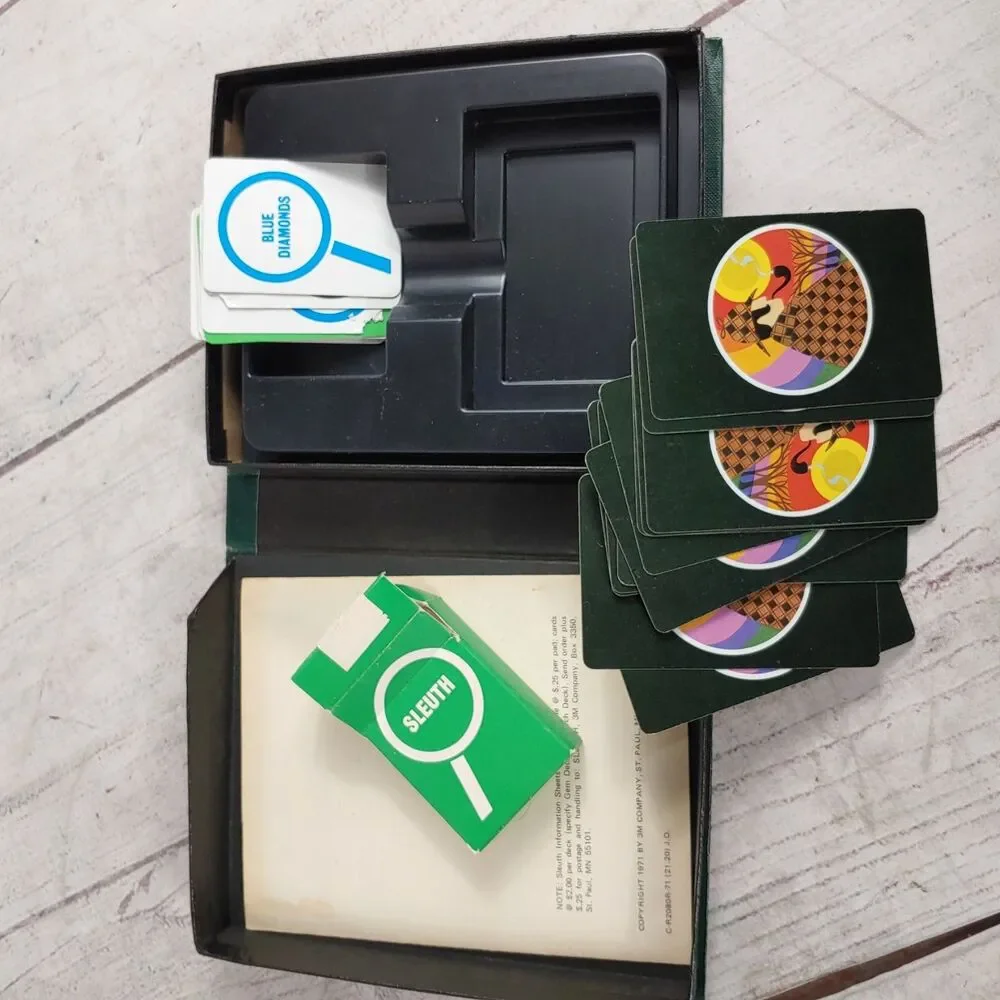 MISSING CARDS - Vintage 1971 SLEUTH Mystery of the Missing Gems - 3M Game